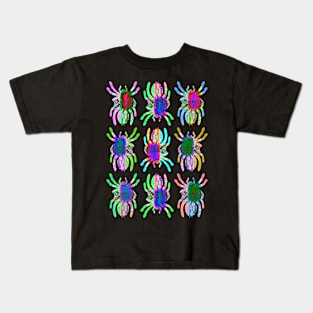 Tarantula Silhouette V89 (Tie Dye Set of 9) Kids T-Shirt